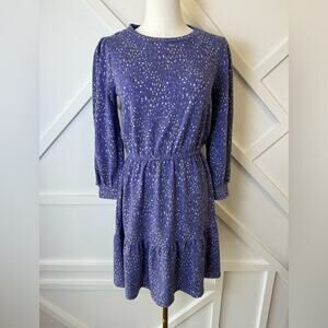 NWT Nordstrom Collective Concepts Soft Knit Long Sleeve Purple Dress Size Medium